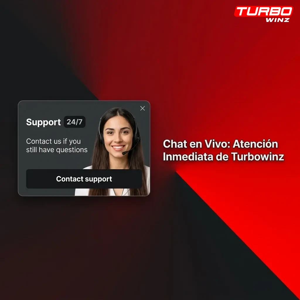Chat en vivo de Turbowinz disponible 24/7 para soporte inmediato en español e inglés desde el sitio web