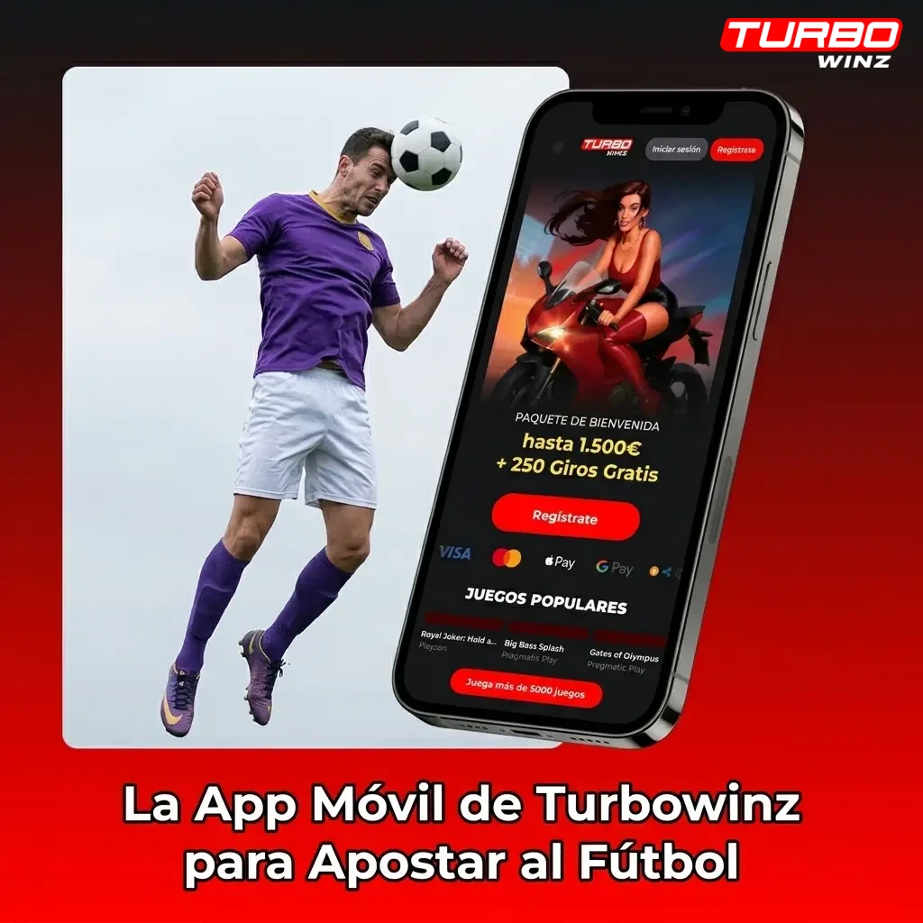 App móvil Turbowinz para apostar al fútbol en Android e iOS con mercados en vivo y cuotas actualizadas