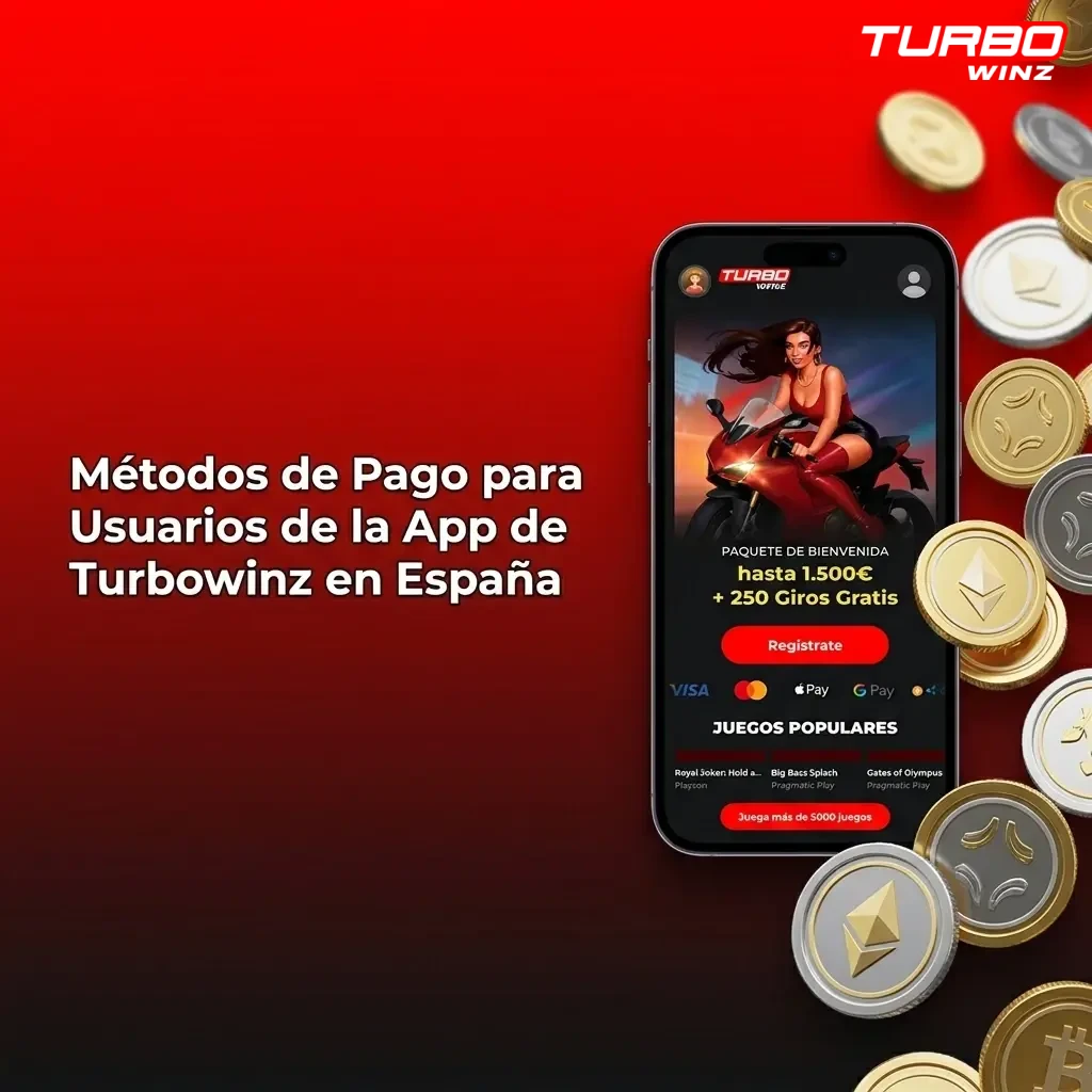Métodos de pago en la app Turbowinz España: Visa, Mastercard, Skrill, Neteller, Bizum y más opciones disponibles