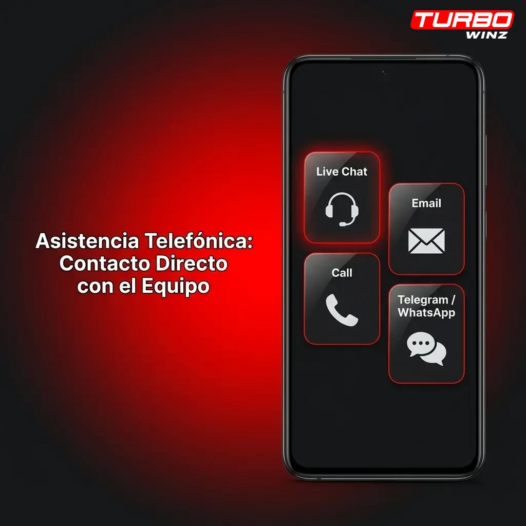 Asistencia telefónica Turbowinz: habla con un agente en tiempo real para resolver incidencias urgentes de cuenta o transacciones.
