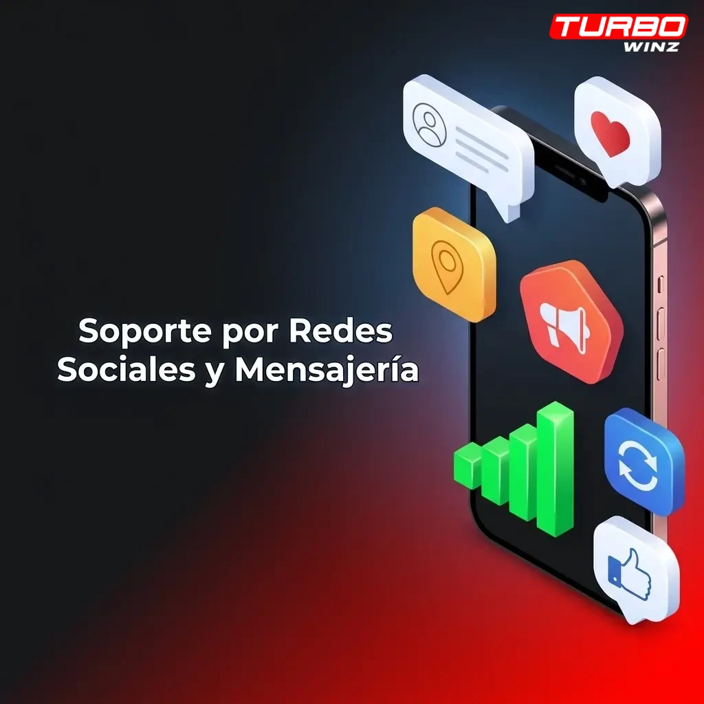 Soporte de Turbowinz por Telegram, WhatsApp, Facebook Messenger y X para consultas y seguimiento de incidencias