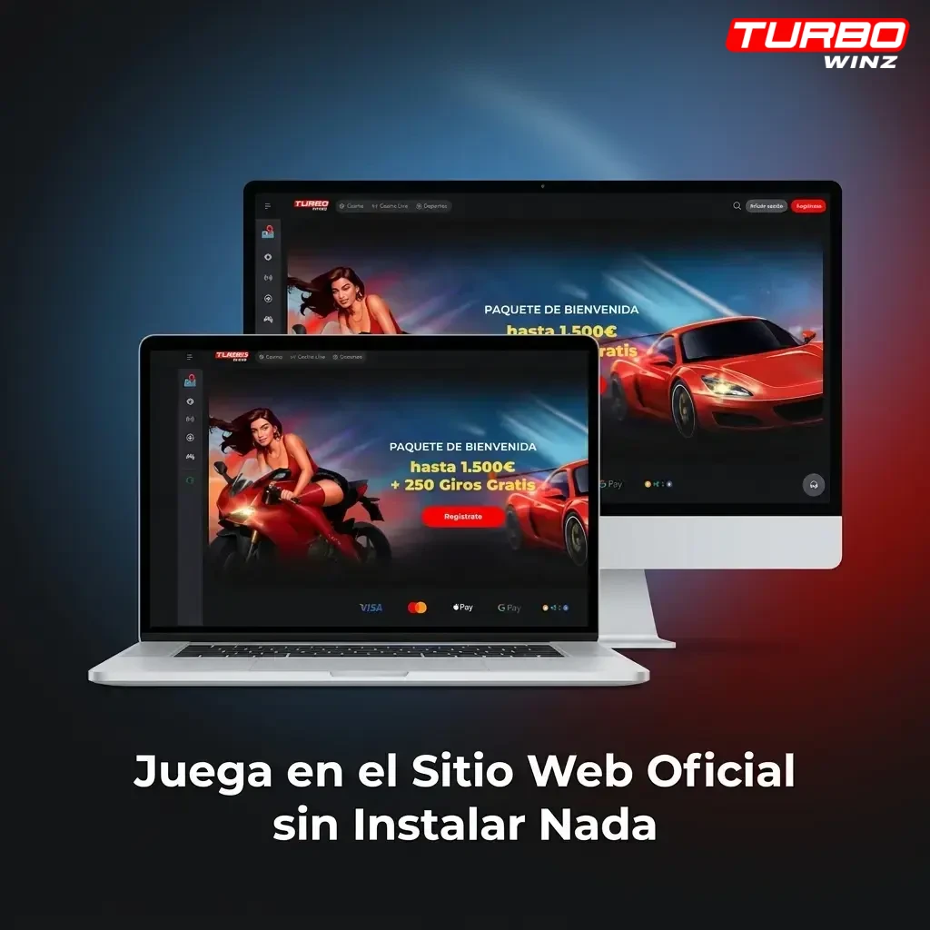 Plataforma Turbowinz accesible desde el navegador sin instalar nada, con apuestas y casino online disponibles